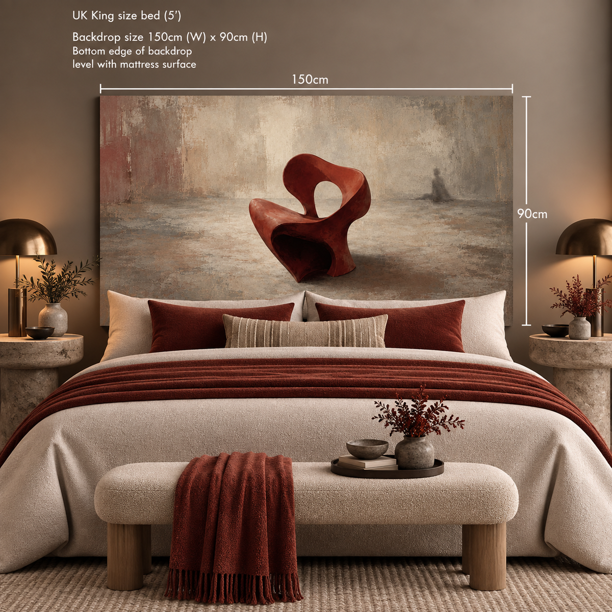 Red Statue Abstract