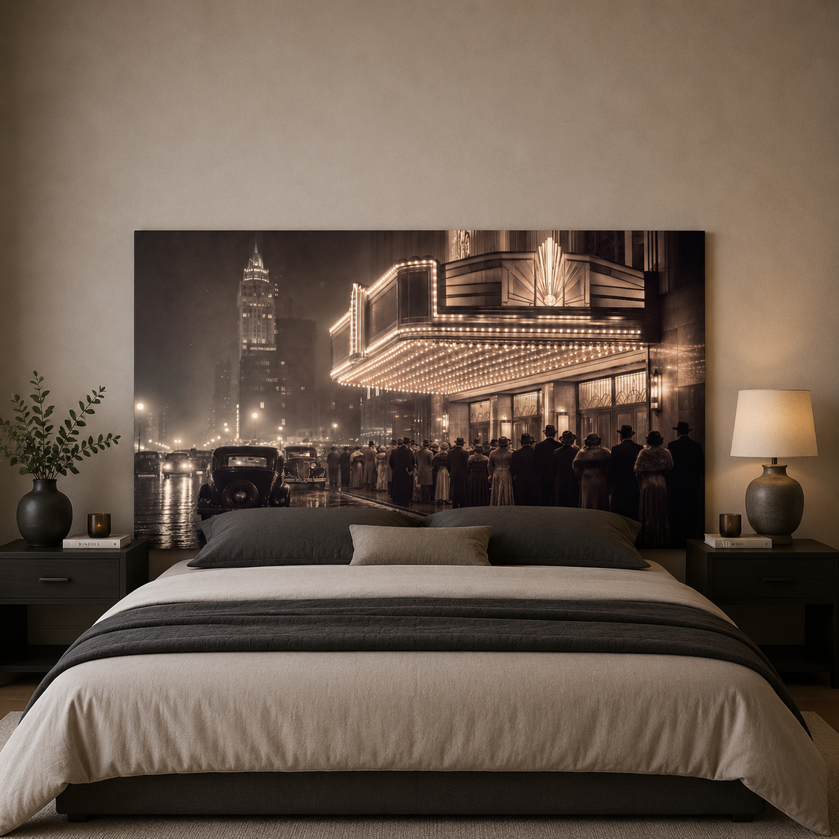 Vintage Theatre A backdrop in a bedroom